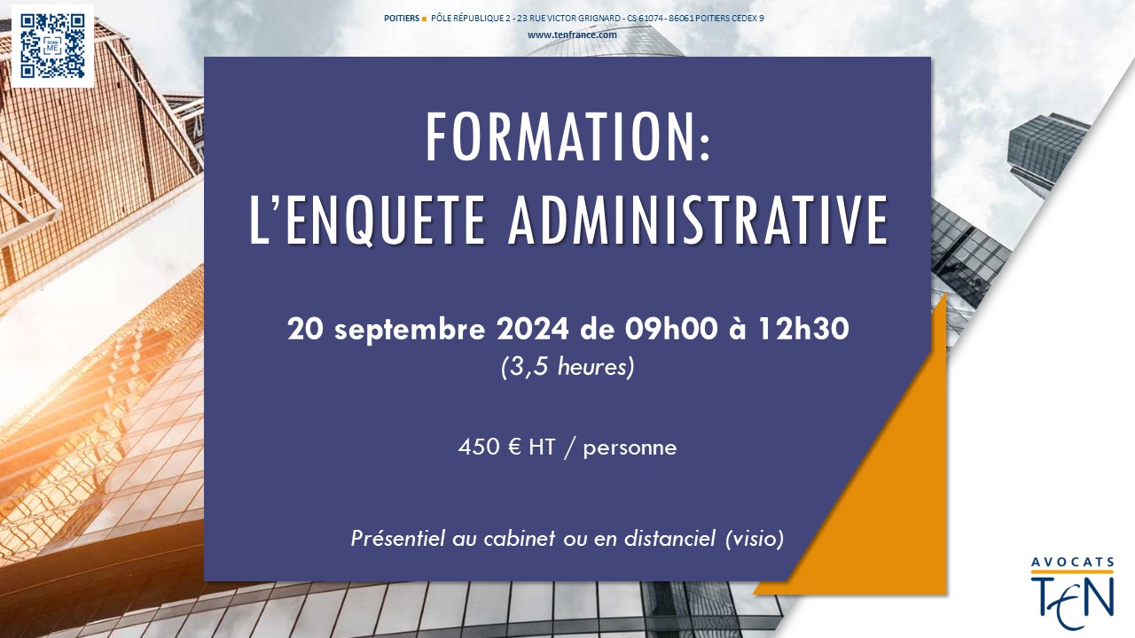 Formation - Droit public : l’enquête administrative